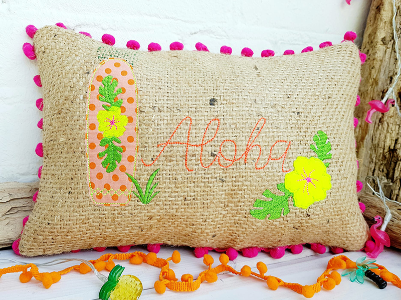 Preview: Summer and Beach - doodle Vollstick Stickdatei